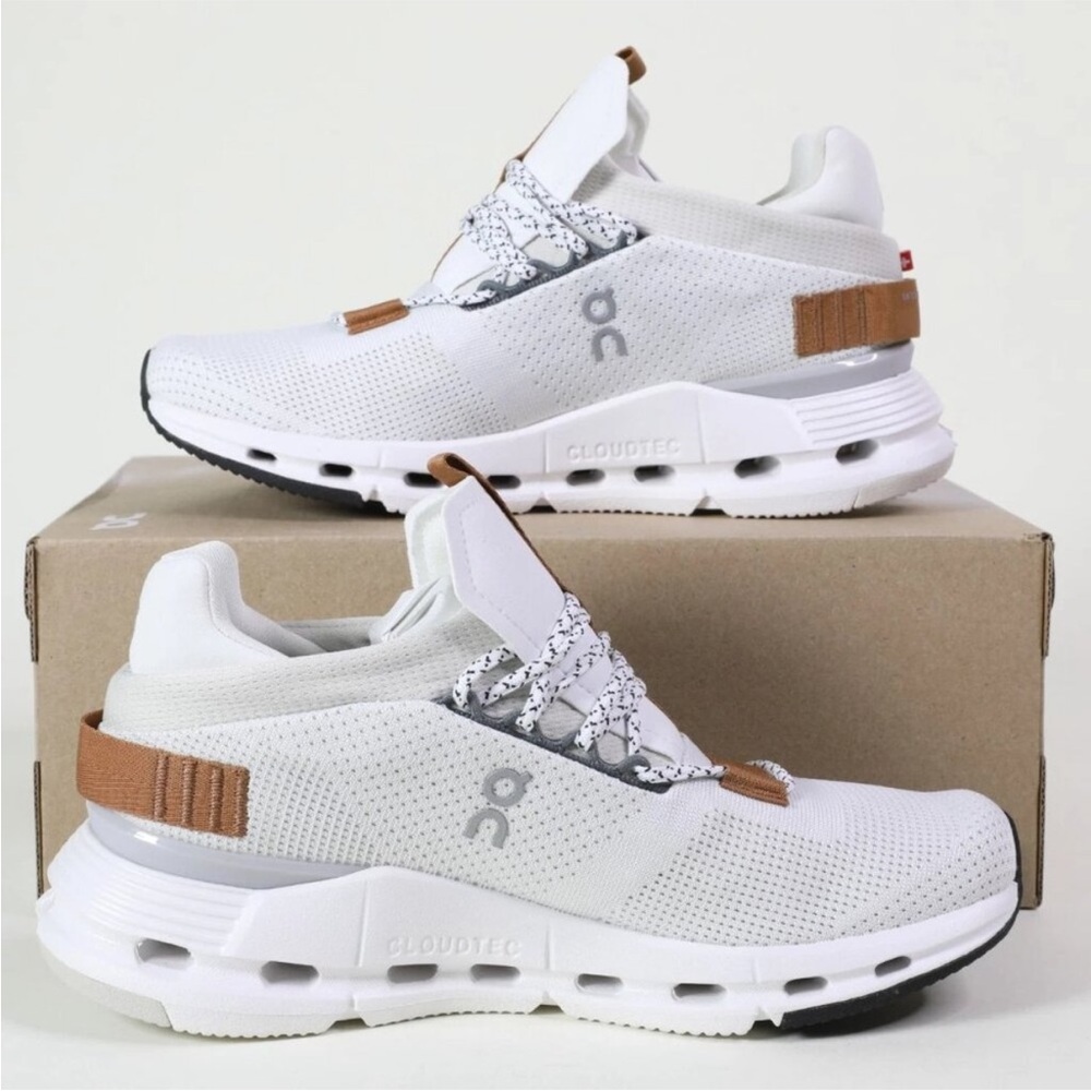 On Running Women's White and Brown Sneakers